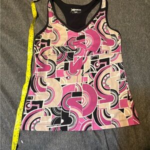 Xersion Pink and Black Geometric Tank Top